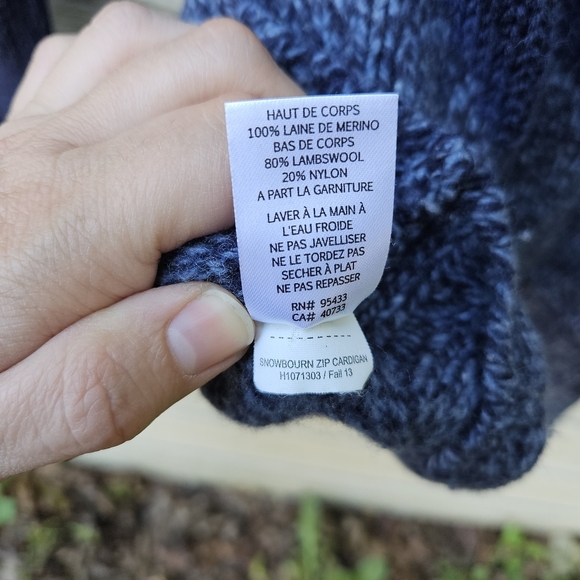 Horny Toad blue merino wool Seabourn zip cardigan size large - Picture 7 of 10